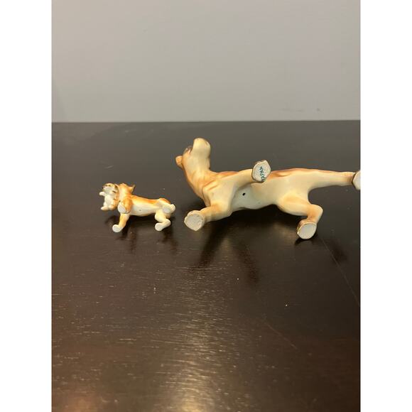 Vintage bone chine boxer dog lot of 2 - Picture 3 of 3